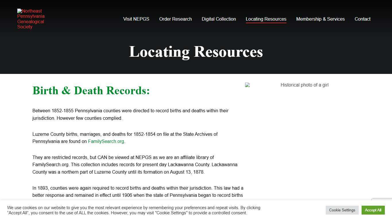 Locating Resources - Northeast Pennsylvania Genealogical Society